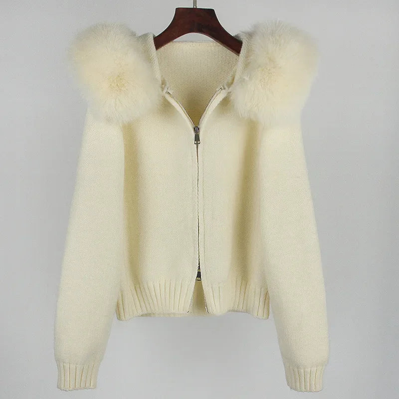 Luna Fur Collar Cardigan