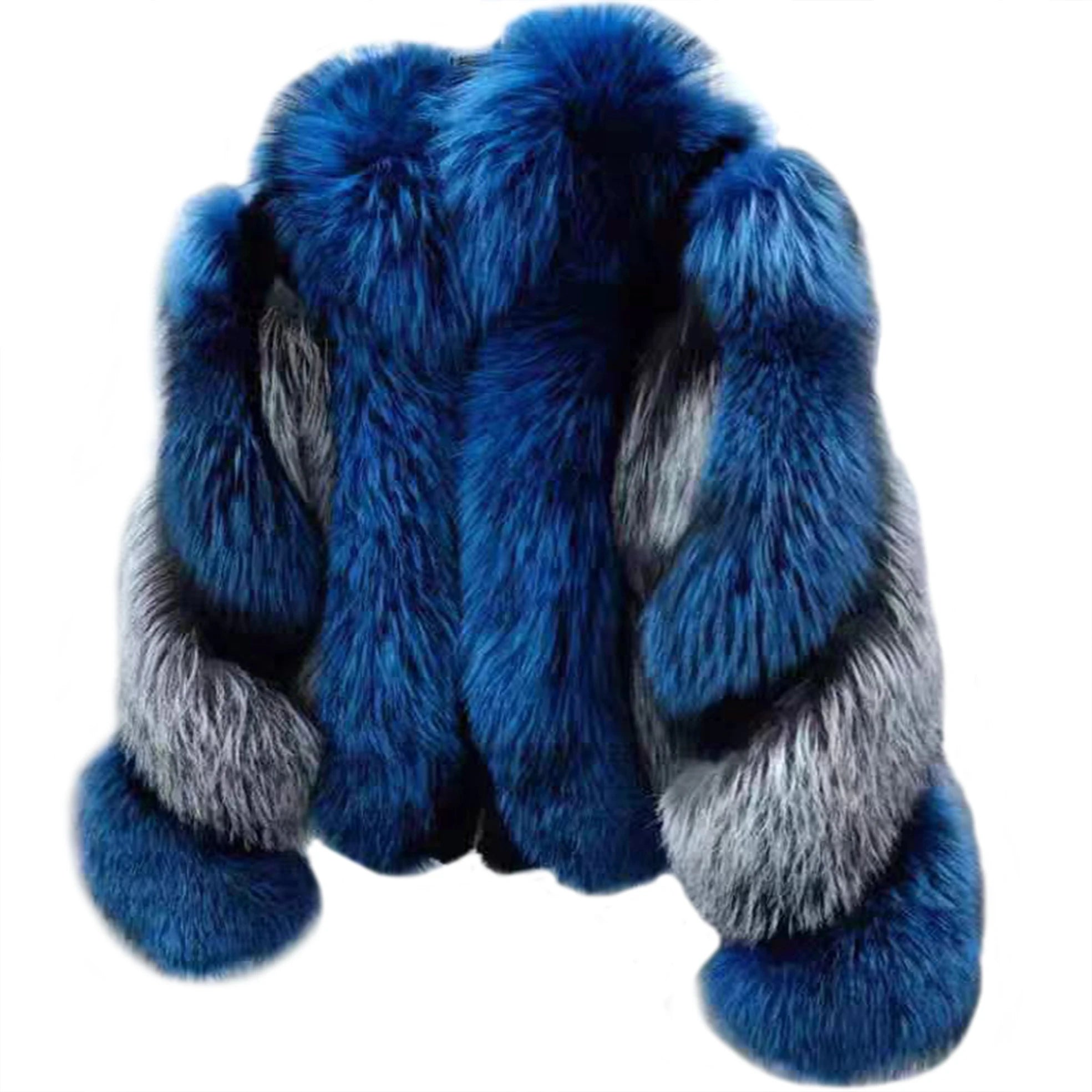 Blair Fox Fur Coat with Collar