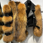 Regina Genuine Leather and Natural Fur Coat