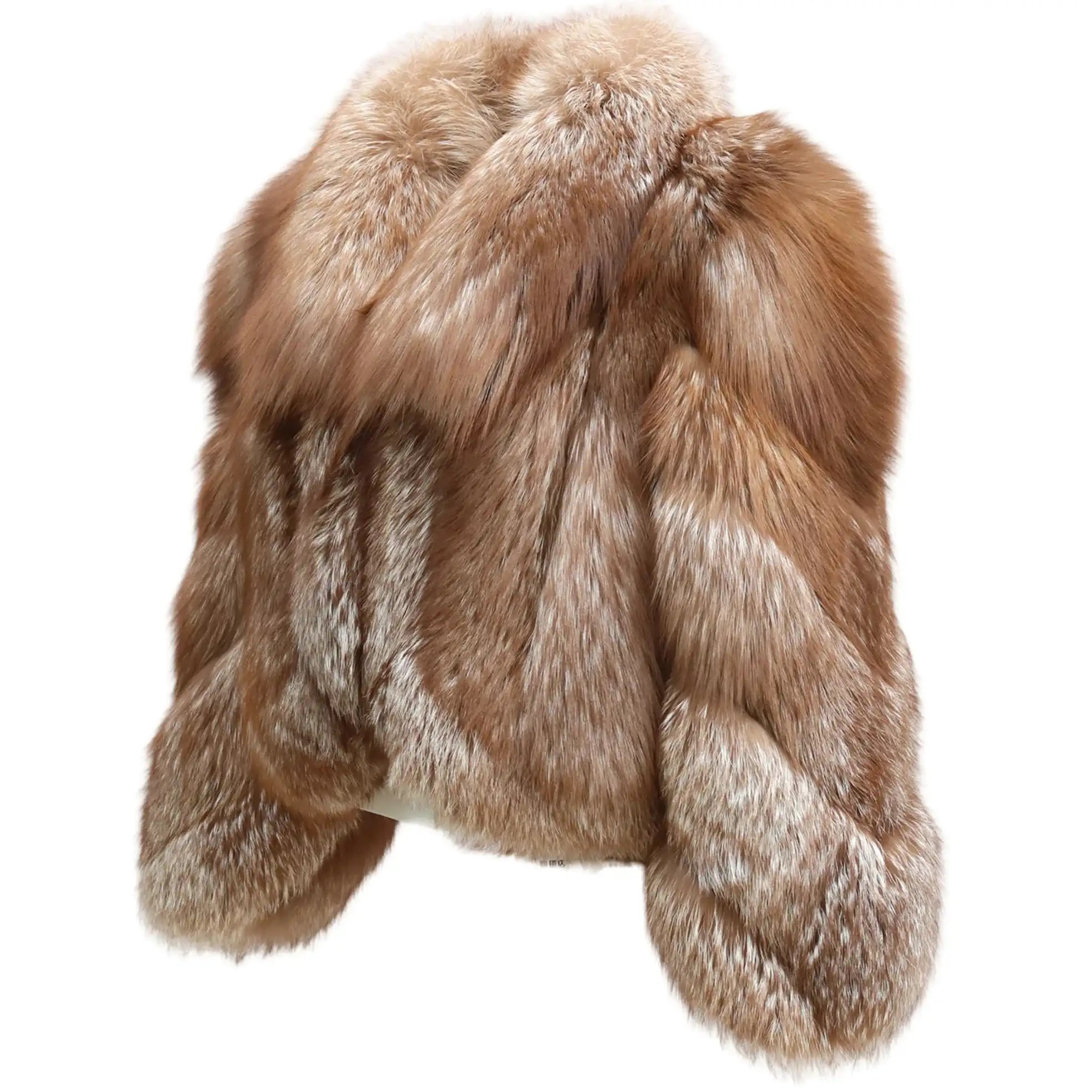 Erika Big Fluffy Fox Fur Coat