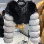 Sophia Lily Cropped Fox Fur Coat