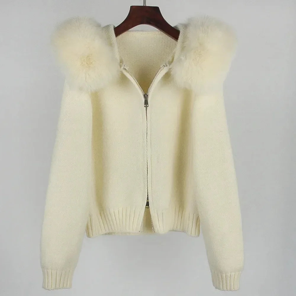 Luna Fur Collar Cardigan