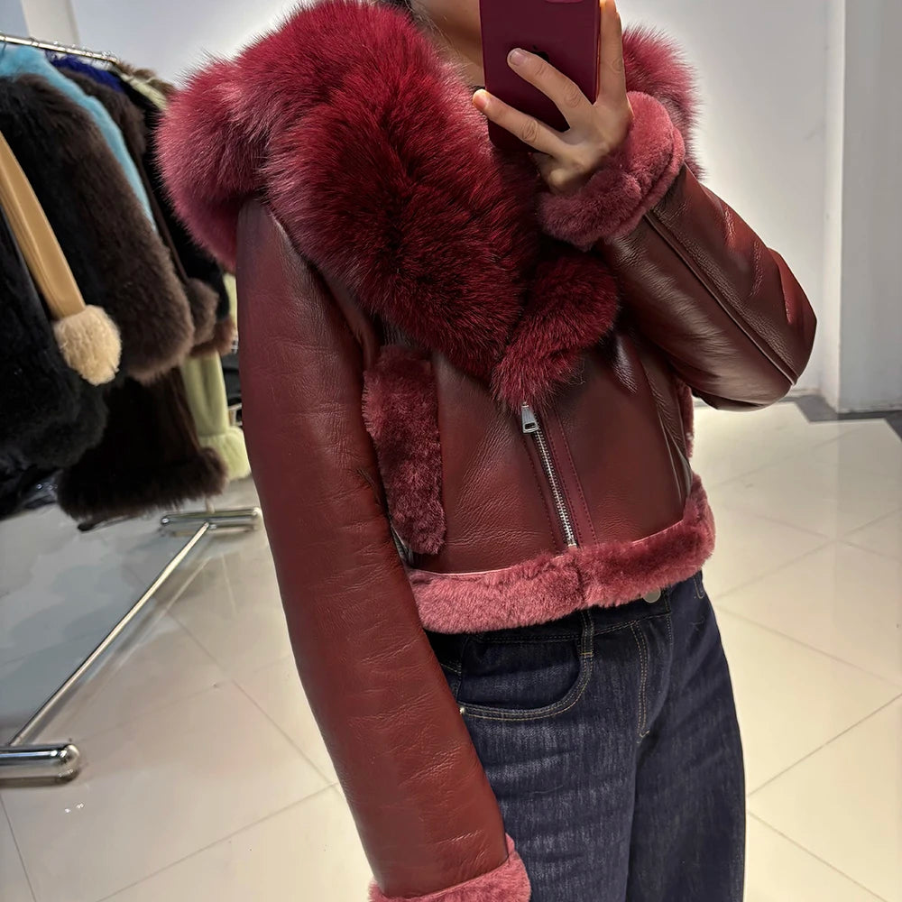 Nelly Shearling Coat With Hood