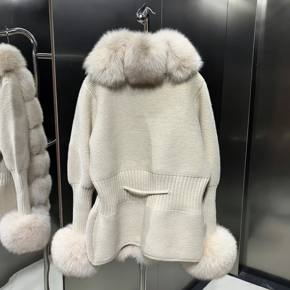 Chloe winter Fox Fur Cardigan