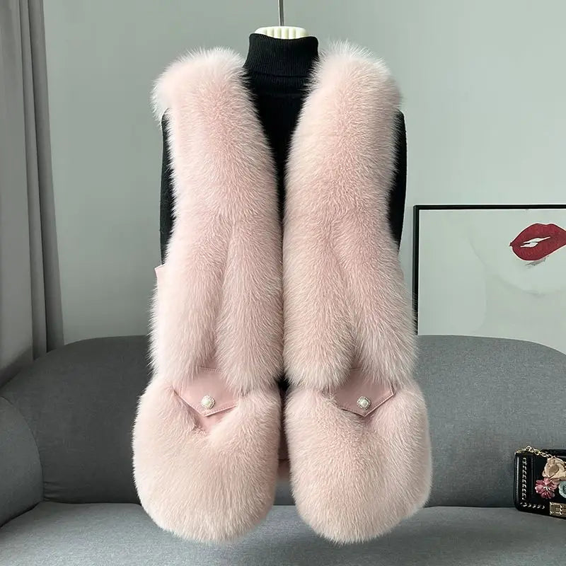 Elle Aspen Fox Fur Gilet