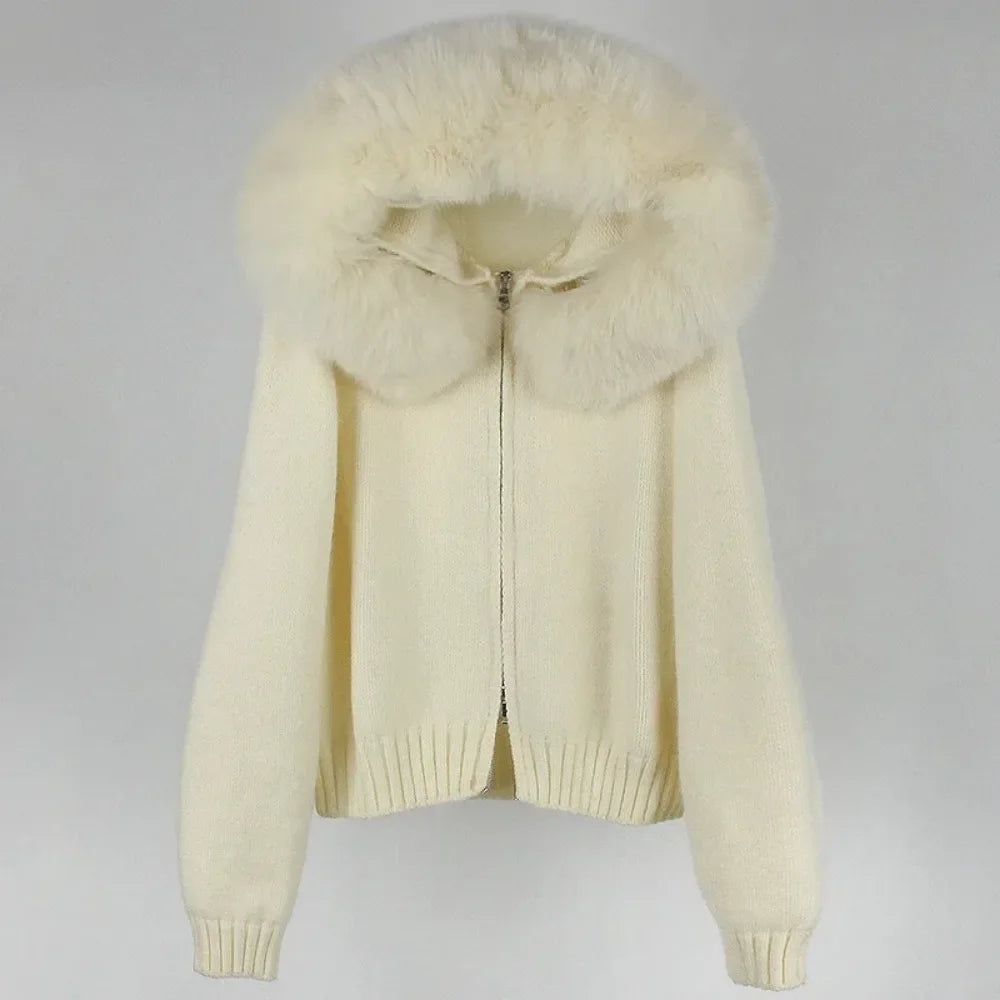 Luna Fur Collar Cardigan