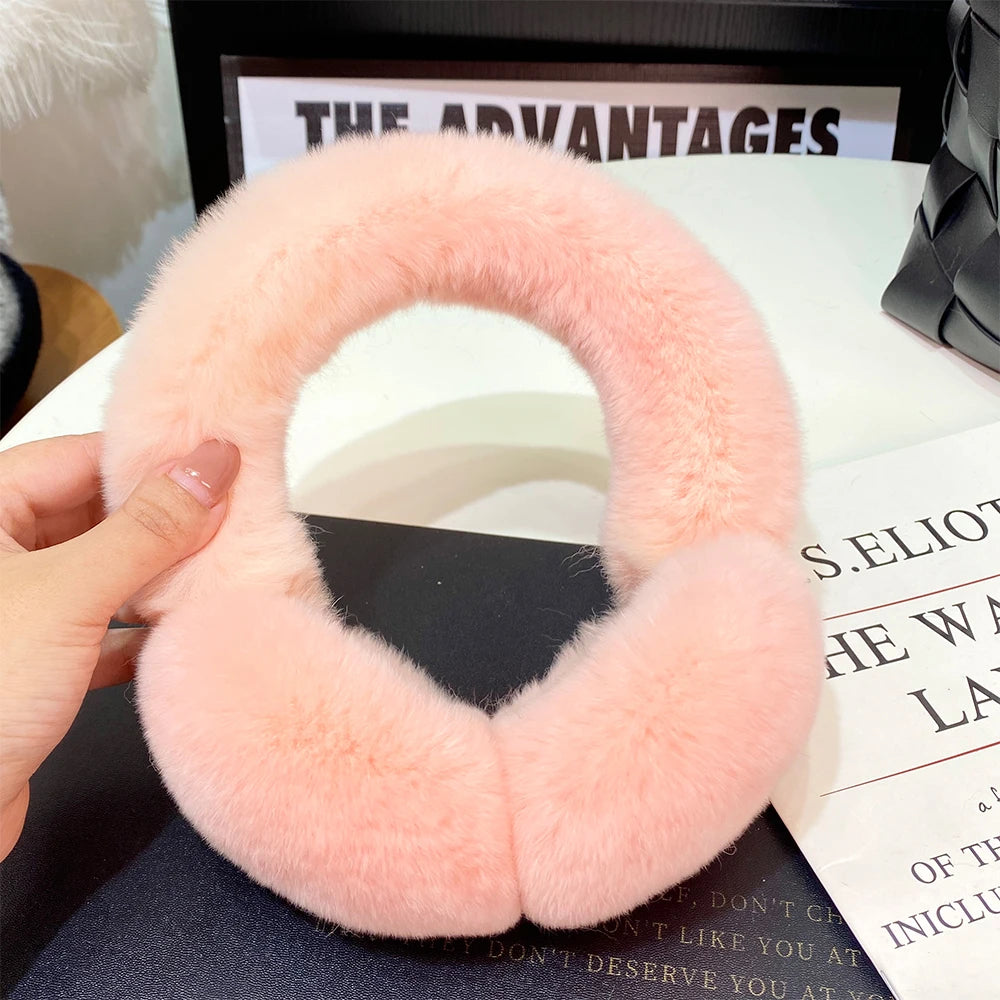 Rex rabbit fur Earmuffs