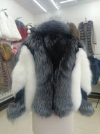 Blair Fox Fur Coat with Collar