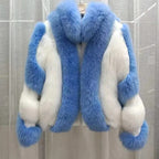 Blair Fox Fur Coat with Collar