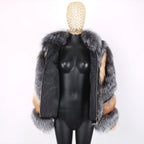 Blair Fox Fur Coat with Collar