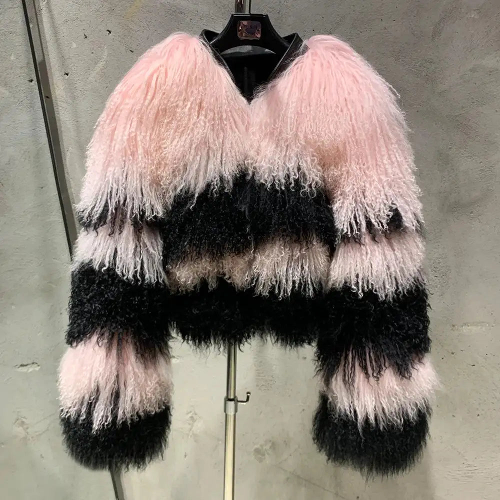 Stella Frost Mongolian Shearling Fur Coat