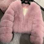 Blair Velvet Fox Fur Coat