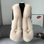 Elle Aspen Fox Fur Gilet