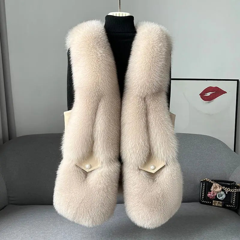 Elle Aspen Fox Fur Gilet