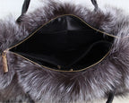 Real Fox Fur Tote Bag Designer Luxe Collection Exclusive