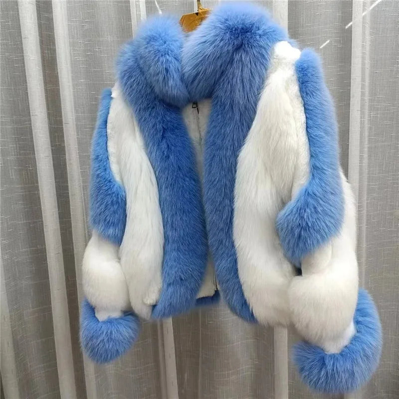 Blair Fox Fur Coat with Collar