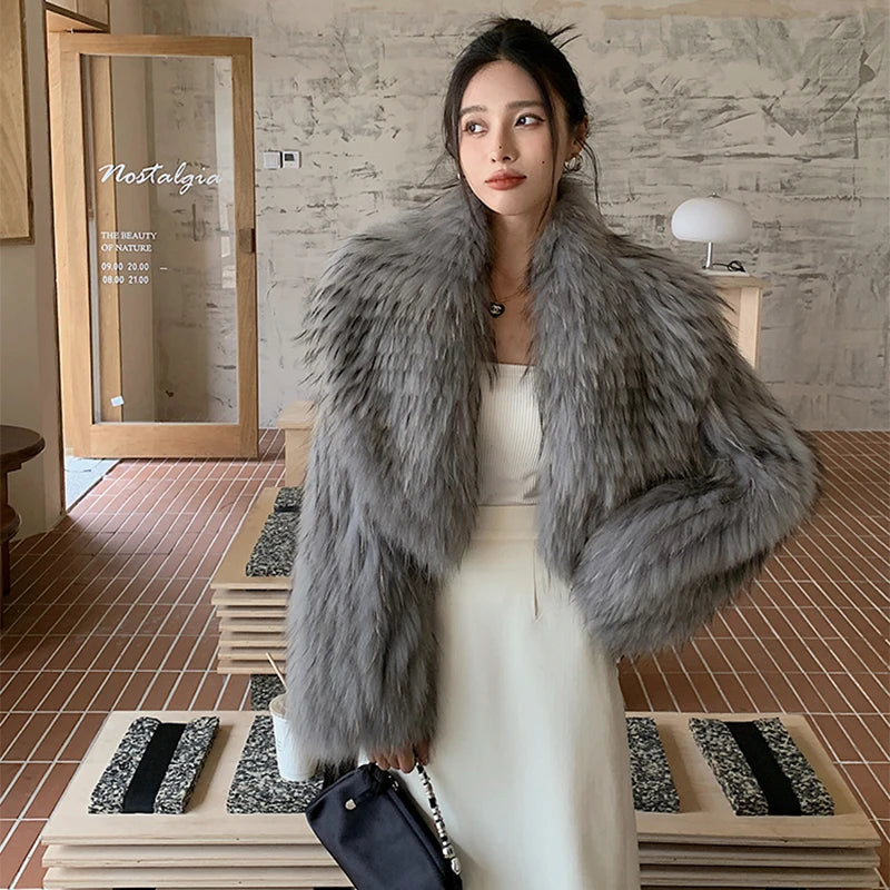 Daniela Raccoon Fur Coat