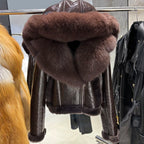 Nelly Shearling Coat With Hood