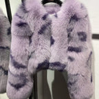 Violet Whisper Fox Fur Coat