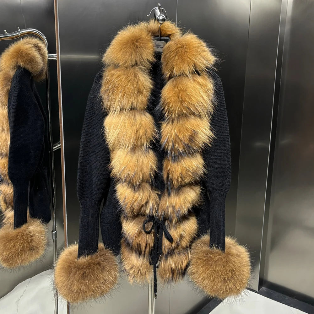 Chloe winter Fox Fur Cardigan