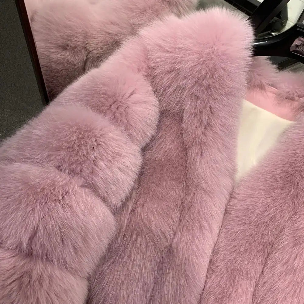 Blair Velvet Fox Fur Coat