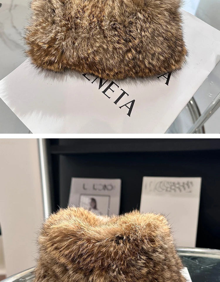 Rabbit Fur headband Knitted