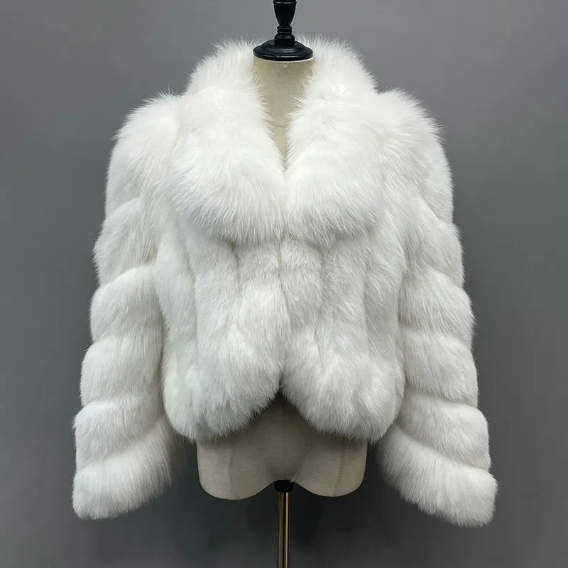 Victoria Red Fox Silver Fur Coat