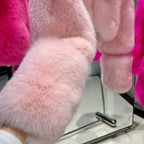 Serena Glow Cropped Fox Fur Coat