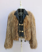 Quinn  Raccoon Fur and Genuine Leather Jacket