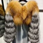 Sophia Lily Cropped Fox Fur Coat