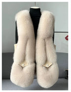 Elle Aspen Fox Fur Gilet