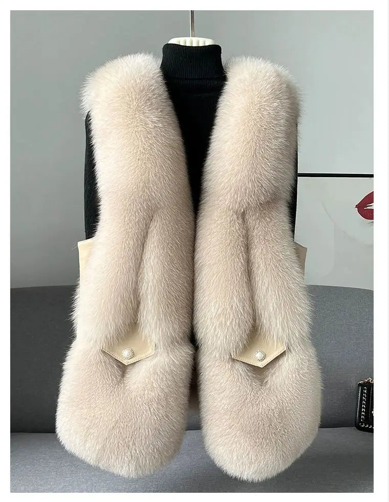 Elle Aspen Fox Fur Gilet