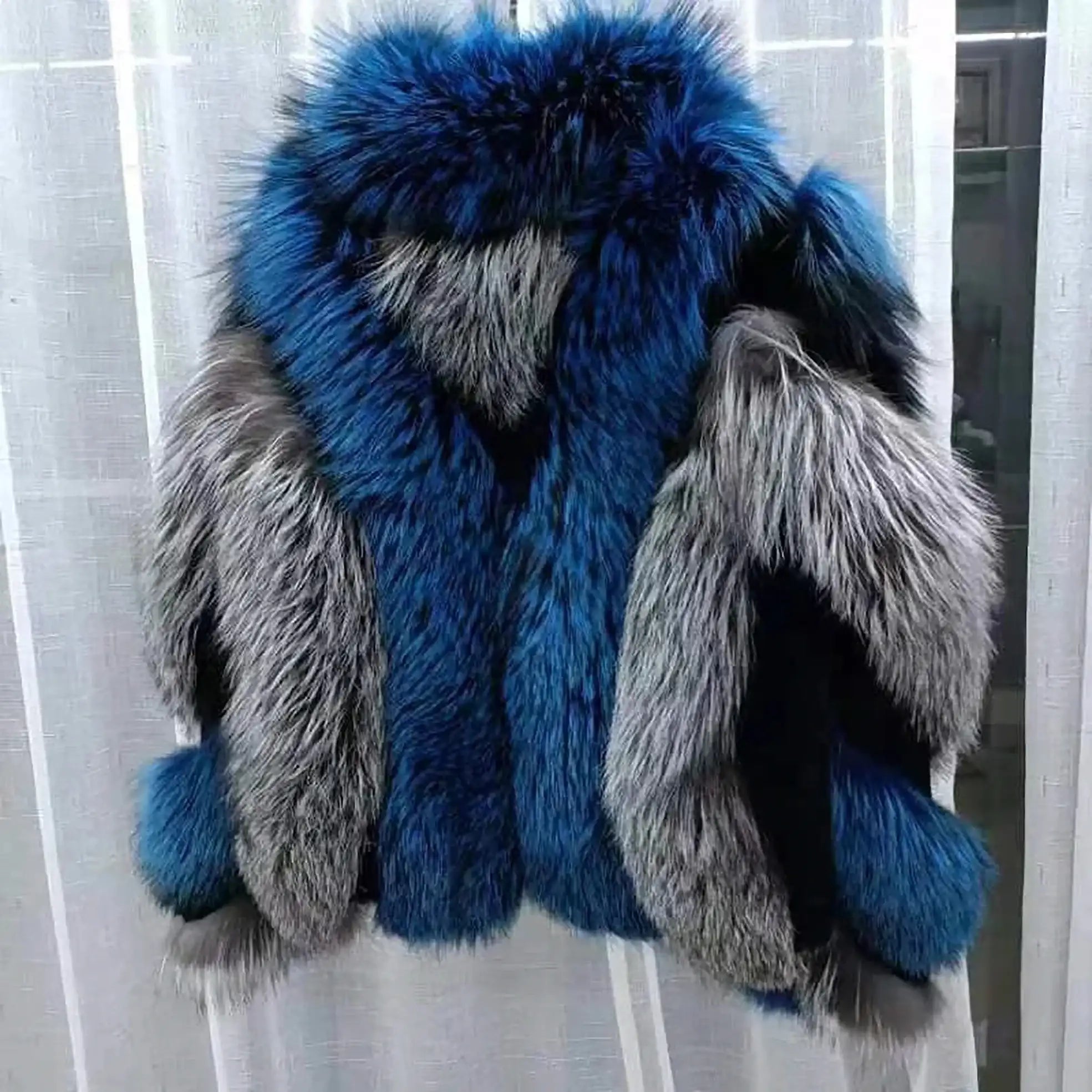 Blair Fox Fur Coat with Collar
