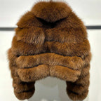 Anastasia Chic Cropped Fox Fur Coat - La Vita Rosa