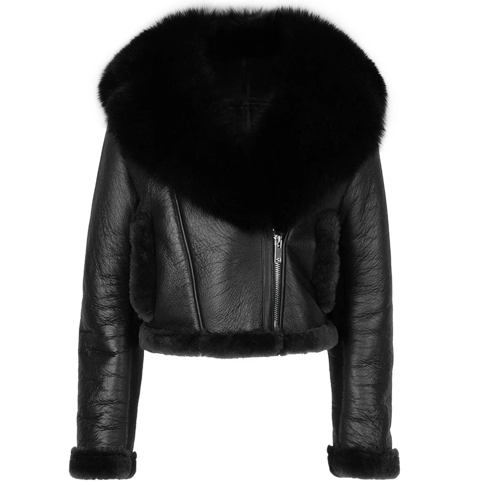 Nelly Shearling Coat With Hood
