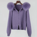 Luna Fur Collar Cardigan