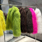 Anna Lisa Mongolia Fur Coat With Collar - La Vita Rosa