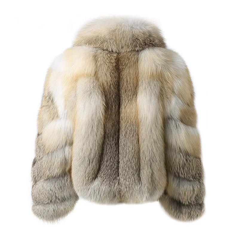 Victoria Red Fox Silver Fur Coat