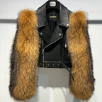 Regina Genuine Leather and Natural Fur Coat