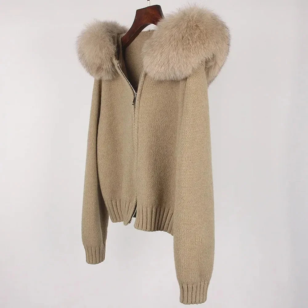 Luna Fur Collar Cardigan