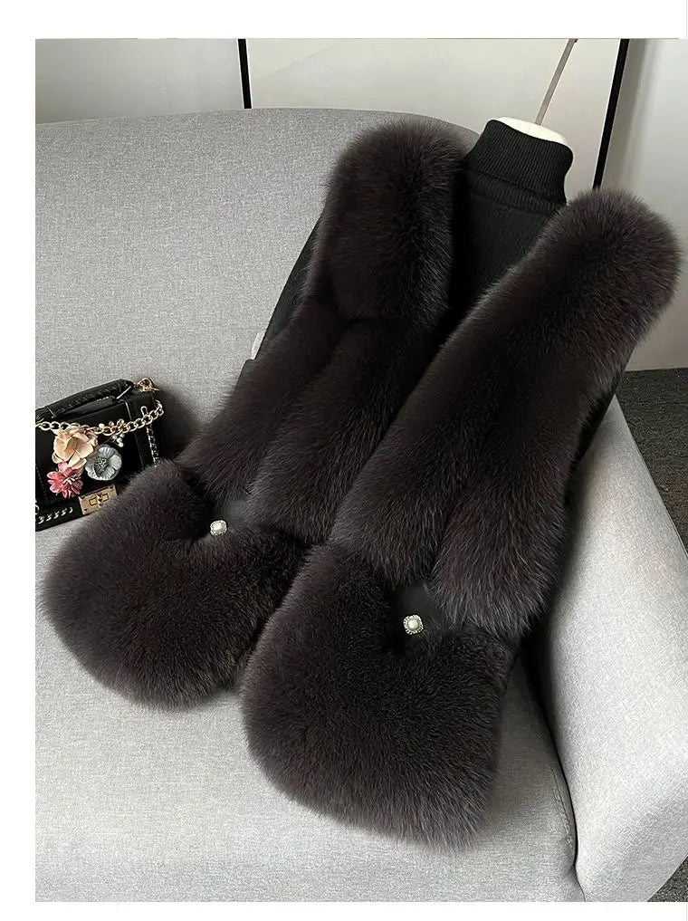 Elle Aspen Fox Fur Gilet