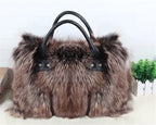 Fox Fur Luxury Tote Bag Exclusive Designer Handbag