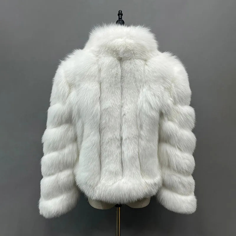 Victoria Red Fox Silver Fur Coat