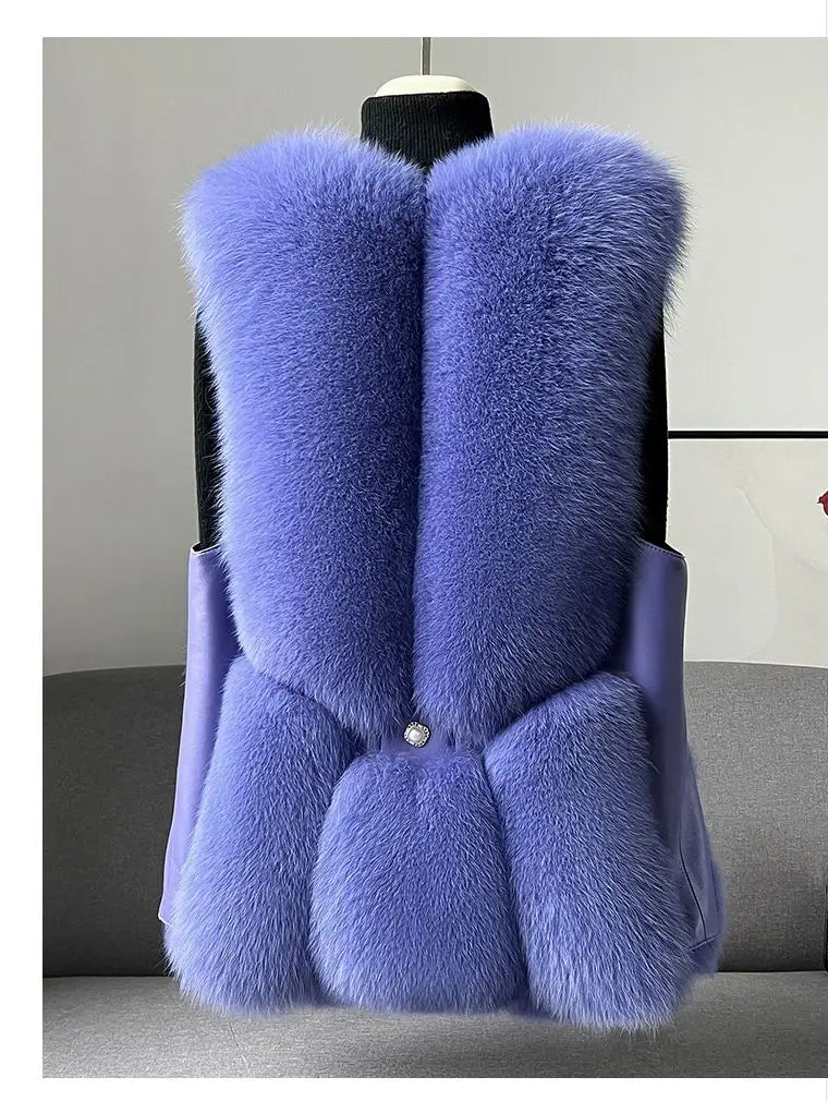 Elle Aspen Fox Fur Gilet