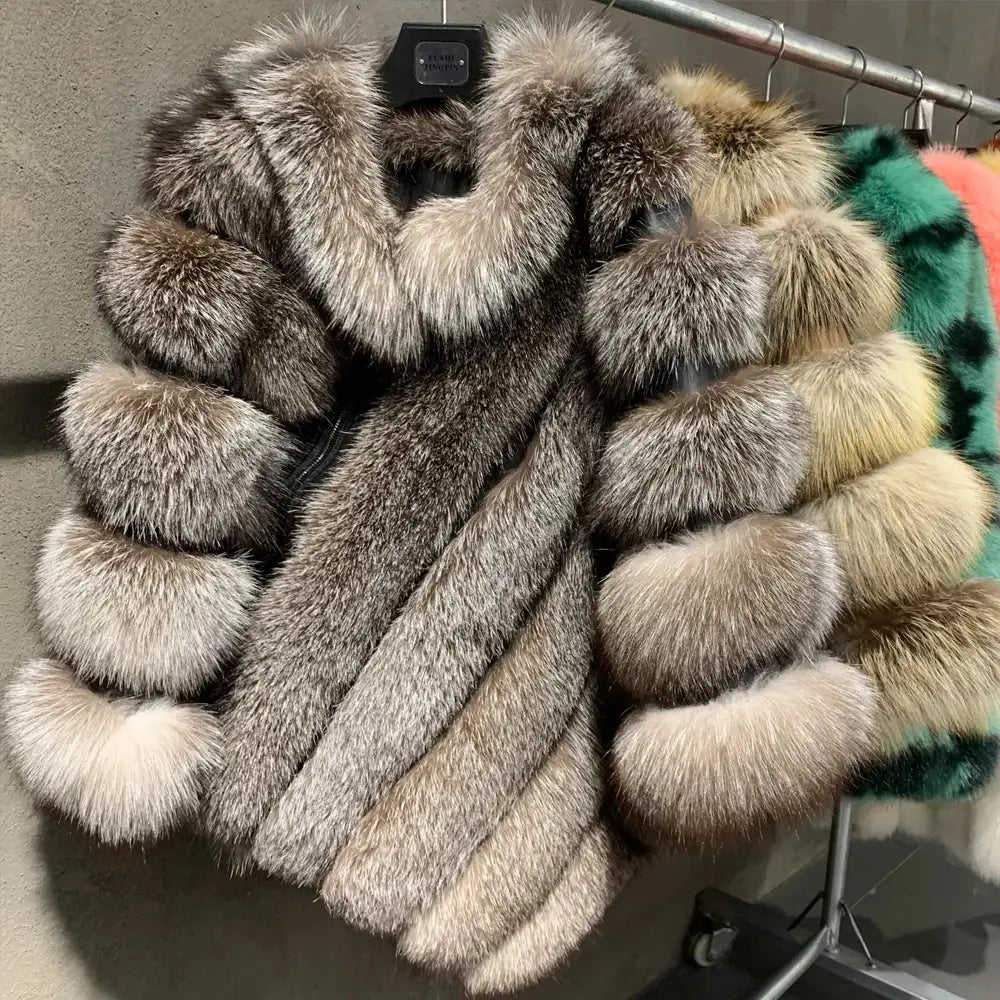 Lucy Magnificent Fox Fur Poncho