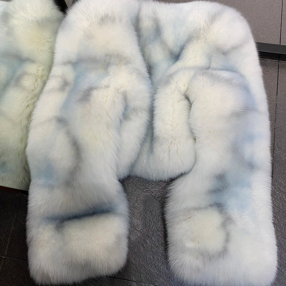 Violet Whisper Fox Fur Coat