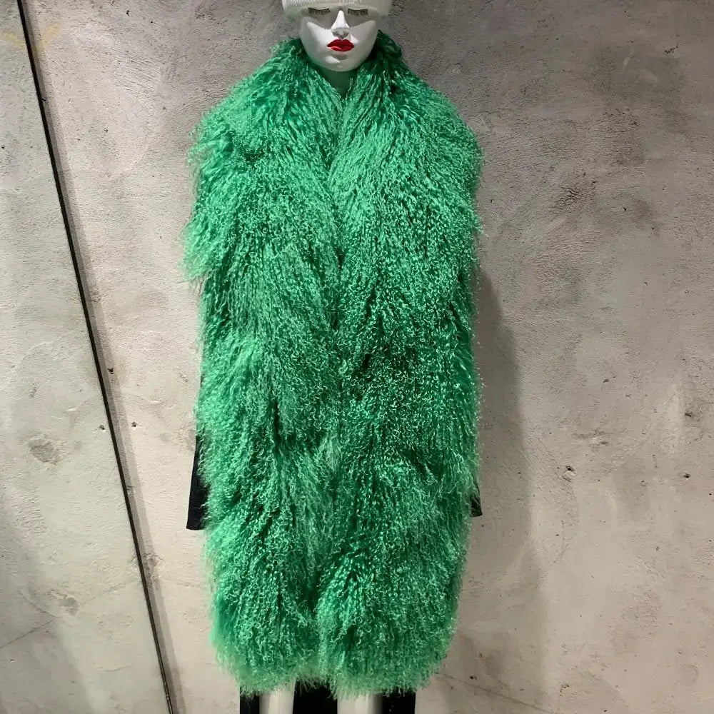 Sheep Fur Scarf - Mongolian Fur Shawl