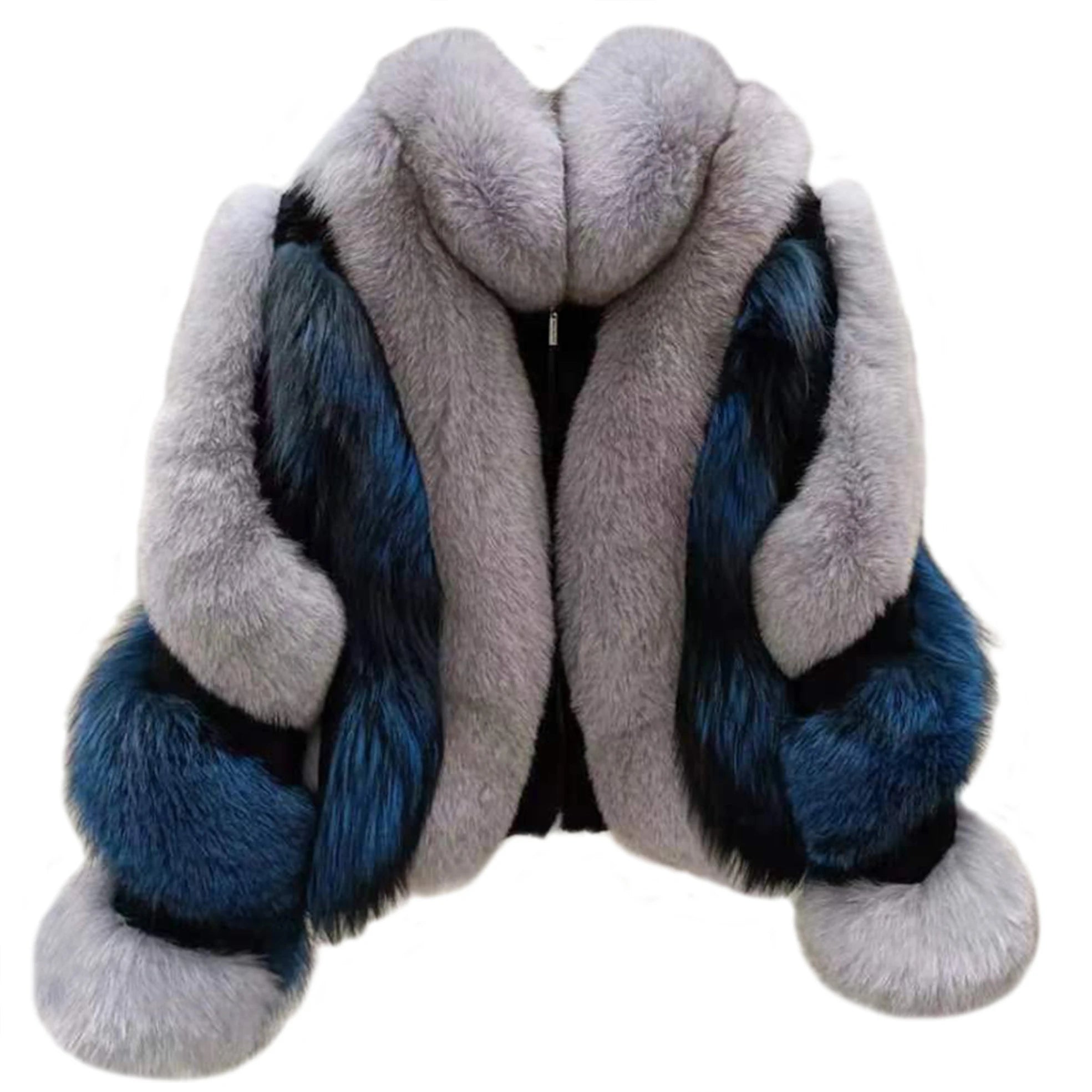 Blair Fox Fur Coat with Collar