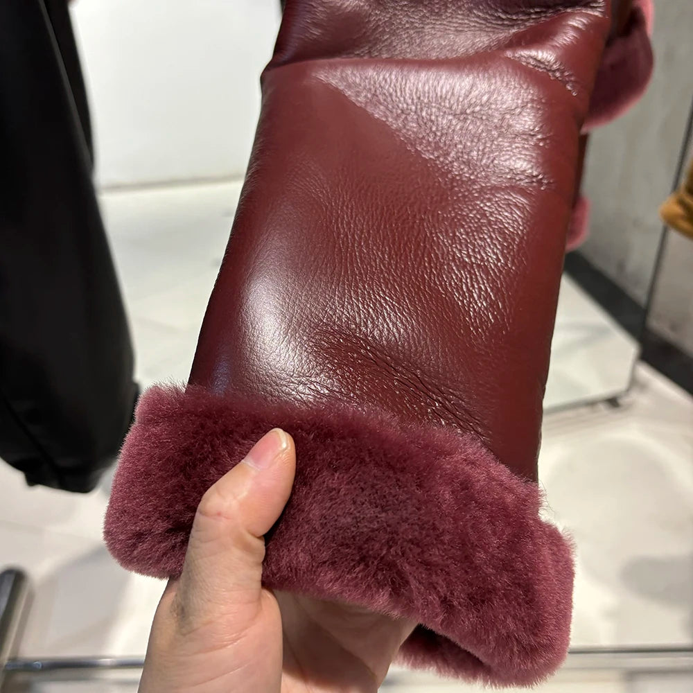 Nelly Shearling Coat With Hood