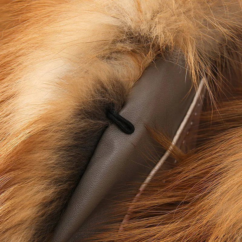 Victoria Red Fox Silver Fur Coat